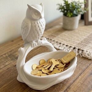 White Owl Trinket Dish